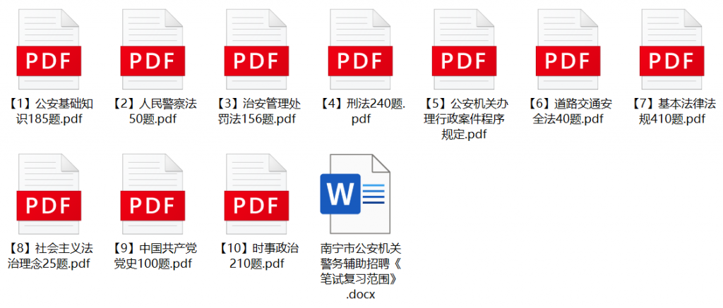 图片[1]-2023年南宁市公安局第一次辅警招聘笔试题库-公考题库